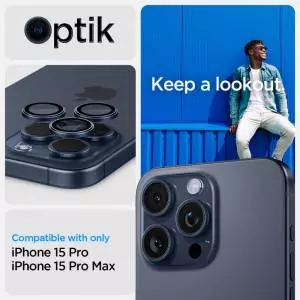 Osłona Aparatu Spigen Optik.TR Camera Protector 2-pack Iphone 14 / 15 Pro, Pro Max Blue Titanium