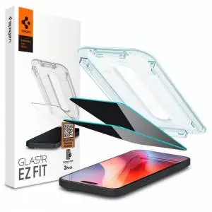 Szkło prywatyzujące Spigen Glas.tr ”ez Fit” 2-pack Iphone 16 Pro Privacy