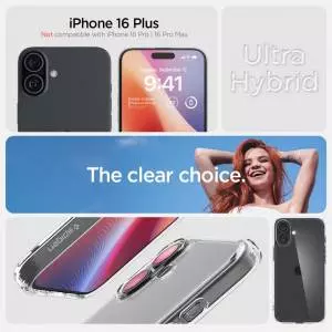 Etui Spigen Ultra Hybrid Iphone 16 Plus Crystal Clear