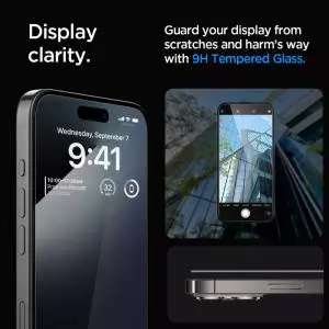 Szkło hartowane Spigen Glas.tr ”ez Fit” k Iphone 15 Pro Black