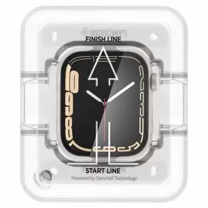 Szkło hybrydowe Spigen Proflex ”ez Fit” 2-pack do Apple Watch 7, 8, 9 45mm