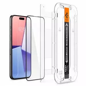Szkło hartowane Spigen  Glas.tr ”ez Fit” Fc 2-pack do Iphone 15 Pro Black