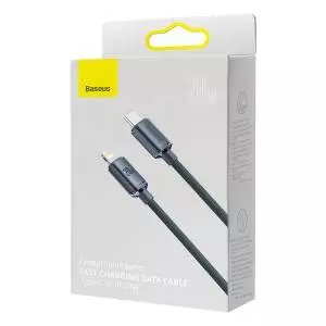 Kabel USB-C do Lightning Baseus Crystal Shine, 20W, PD, 2m Czarny