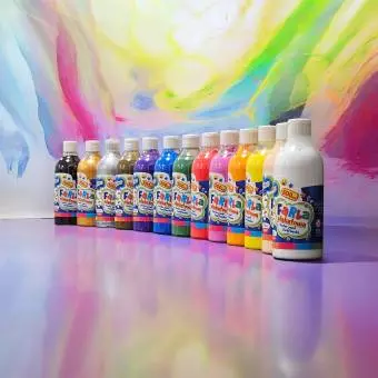 Zestaw farb plakatowych Bambino - butelka 500ml x 12 kolorów