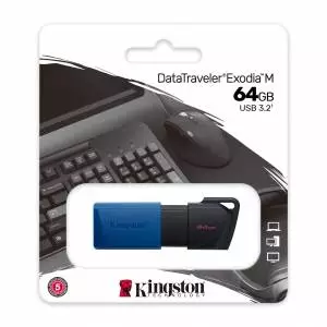 Pendrive Kingston Data Traveler Exodia M  64GB USB3.2 Gen1 Niebieski