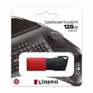 Pendrive Kingston Data Traveler Exodia M 128GB USB3.2 Gen1 Czerwona