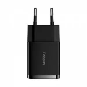 Ładowarka sieciowa Baseus Compact Quick Charger, 2x USB, 10.5W czarna