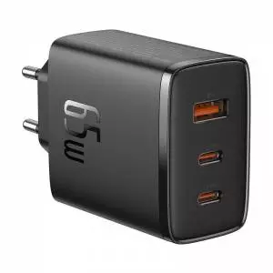 Ładowarka sieciowa Baseus OS-Cube Pro 2xUSB-C + USB, 65W czarna
