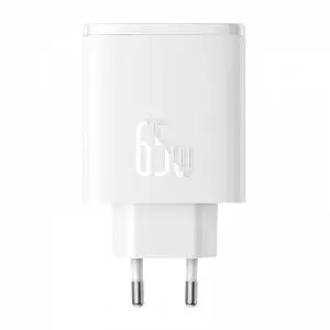 Ładowarka sieciowa Baseus OS-Cube Pro 2xUSB-C + USB, 65W biała