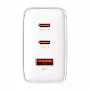 Ładowarka sieciowa Baseus OS-Cube Pro 2xUSB-C + USB, 65W biała