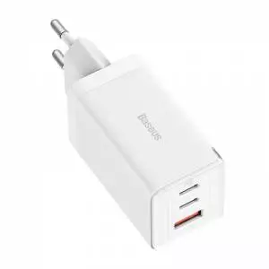 Ładowarka sieciowa Baseus GaN5 Pro 2xUSB-C + USB, 65W biała