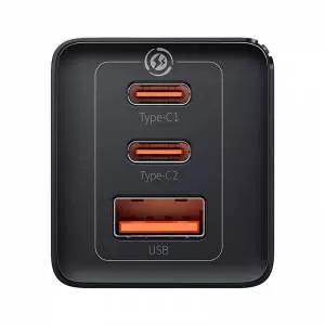 Ładowarka sieciowa Baseus GaN5 Pro 2xUSB-C + USB, 65W czarna