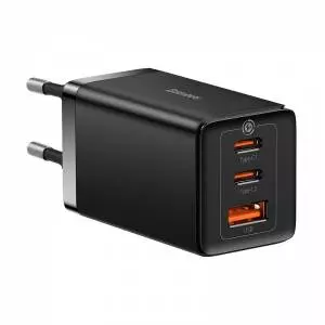 Ładowarka sieciowa Baseus GaN5 Pro 2xUSB-C + USB, 65W czarna