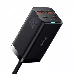 Ładowarka sieciowa Baseus GaN3 Pro 2xUSB-C + 2xUSB, 100W czarna