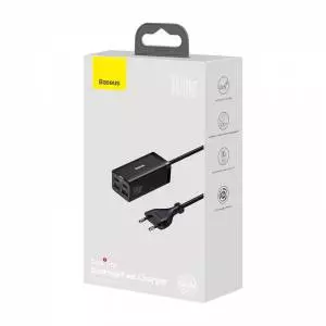 Ładowarka sieciowa Baseus GaN3 Pro 2xUSB-C + 2xUSB, 100W czarna