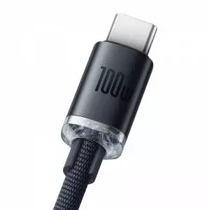 Kabel USB do USB-C Baseus Crystal Shine, 100W, 2m czarny