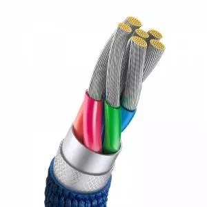 Kabel USB do USB-C Baseus Crystal Shine, 100W, 1.2m, niebieski