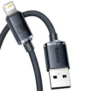 Kabel USB do Lightning Baseus Crystal Shine, 2.4A, 2m czarny