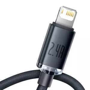 Kabel USB do Lightning Baseus Crystal Shine, 2.4A, 2m czarny