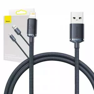 Kabel USB do Lightning Baseus Crystal Shine, 2.4A, 1.2m czarny