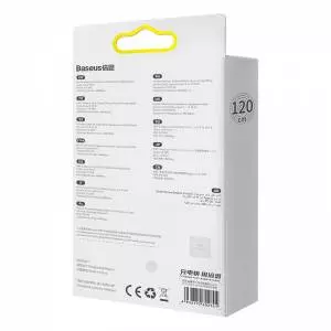 Kabel USB-C do Lightning Baseus Crystal Shine, 20W, PD, 1.2m fioletowy