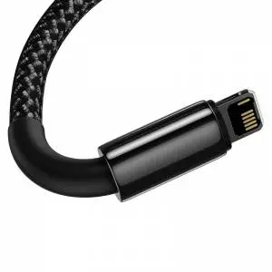 Kabel USB do Lightning Baseus Tungsten Gold, 2.4A, 2m czarny