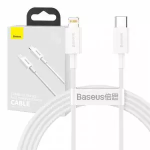 Kabel USB-C do Lightning Baseus Superior Series, 20W, PD, 1.5m biały