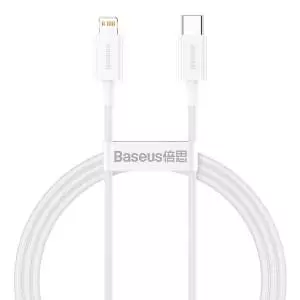 Kabel USB-C do Lightning Baseus Superior Series, 20W, PD, 1m biały