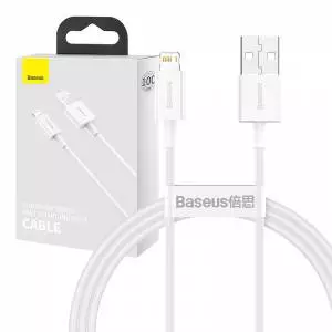 Kabel USB do Lightning Baseus Superior Series, 2.4A, 1m biały