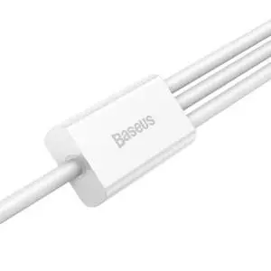 Kabel USB 3w1 Baseus Superior Series, USB do micro USB / USB-C / Lightning, 3.5A, 1.2m biały