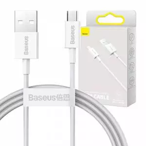 Kabel USB do micro USB Baseus Superior Series, 2A, 1m biały