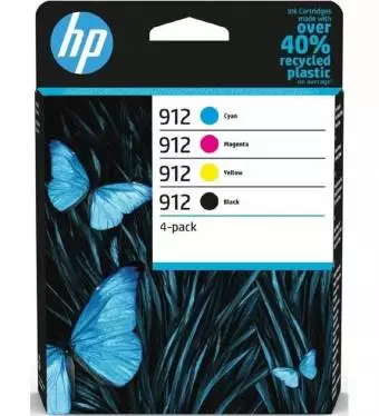 Tusz HP 912 4-Pack 6ZC74AE CMYK zarny, cyjan, magenta, żółty