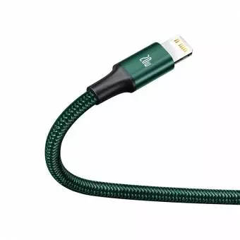 Kabel USB-C 3w1 Baseus Rapid Series, micro USB / Lightning / USB-C, 20W, 1.5m zielony