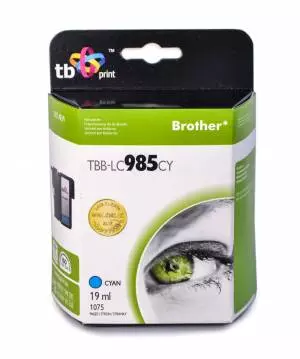 TB Print Tusz do Brother LC 985 Błękitny TBB-LC985CY