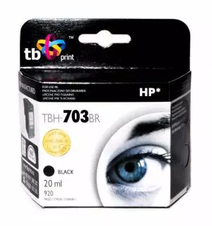 TB Print Tusz do HP DJ D730/F735 Czarny refabrykowany TBH-703BR (HP nr 703 CD887AE)