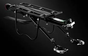 Tylny Bagażnik Rowerowy Z Błotnikiem I Odblaskiem Rockbros HJ1008-1 Czarny