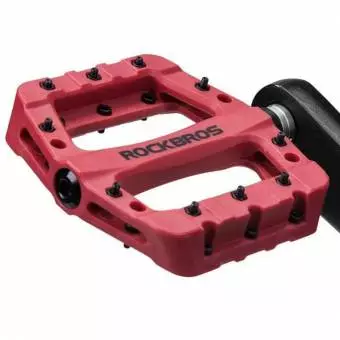 Pedały Rowerowe Platformowe Nylon Rockbros 2017-12CRD Czerwone