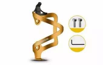 Koszyk na bidon Rockbros 2017-11BGD aluminiowy Złoty