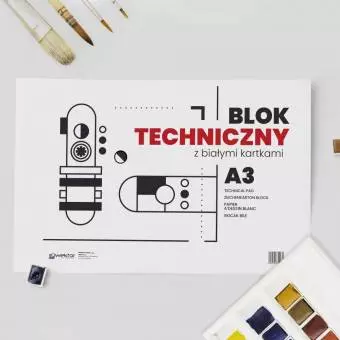 Blok Techniczny WEKTOR A3 Biały, 10 kartek