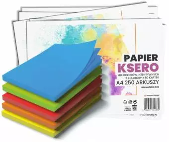 Papier ksero Wektor A4 250 arkuszy, 5 kolorów intensywnych