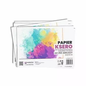 Papier ksero Wektor A4 250 arkuszy, 5 kolorów intensywnych