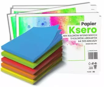 Papier ksero Wektor A4 500 arkuszy, 5 kolorów intensywnych