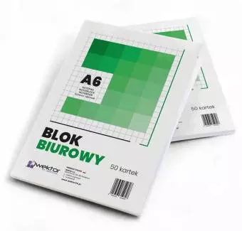 Blok biurowy Wektor A6 50 kartek w kratkę