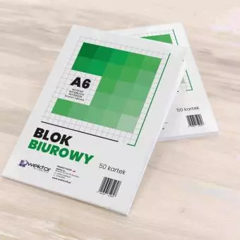 Blok biurowy Wektor A6 50 kartek w kratkę