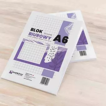 Blok biurowy Wektor A6 50 kartek w kratkę