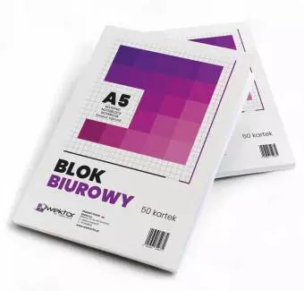 Blok biurowy Wektor A5 50 kartek w kratkę