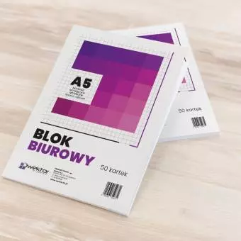 Blok biurowy Wektor A5 50 kartek w kratkę