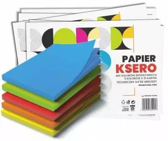 Papier ksero techniczny Wektor A4 50 arkuszy, 5 kolorów intensywnych