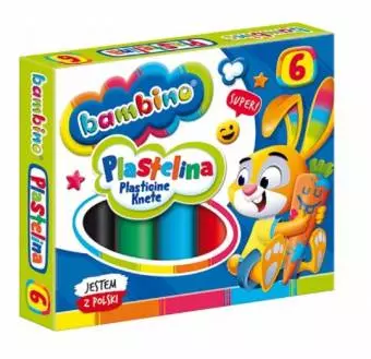 Plastelina BAMBINO 6 kolorów, okrągła