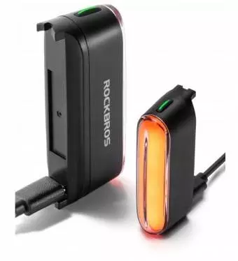 Lampka tylna Rockbros magnetyczna, IPX6, czujnik hamowania, 400mAh, 36h